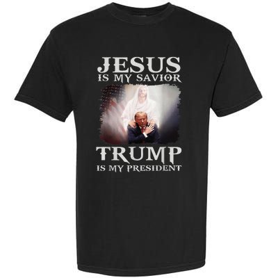 Jesus Is My Savior Trump Is My President Garment-Dyed Heavyweight T-Shirt