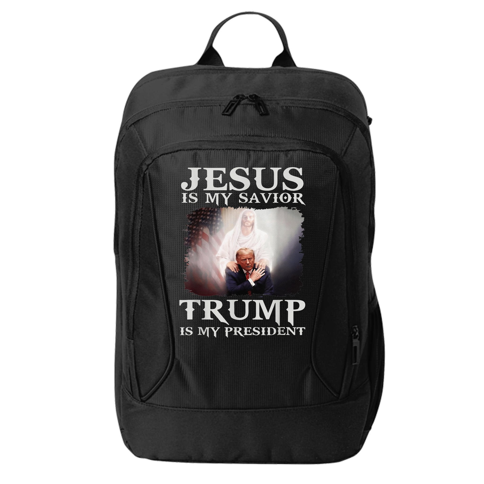 Jesus Is My Savior Trump Is My President City Backpack