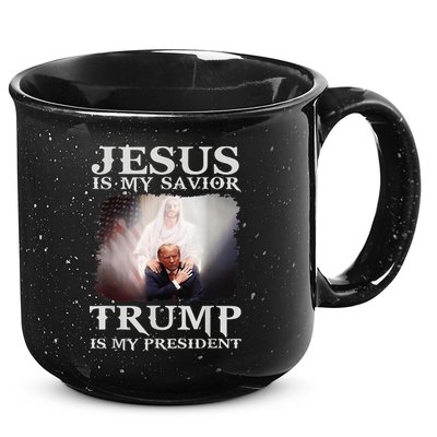 Jesus Is My Savior Trump Is My President 15oz Campfire Ceramic Mug