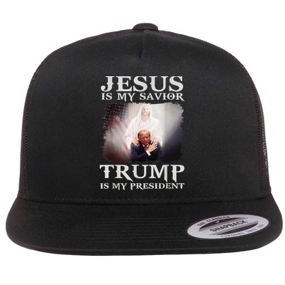 Jesus Is My Savior Trump Is My President Flatbill Hat