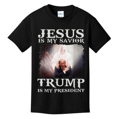 Jesus Is My Savior Trump Is My President Kids T-Shirt