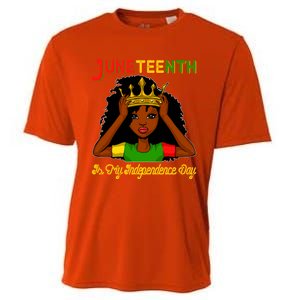 Juneteenth Is My Independence Day Gift Black Black Queen Gift Cooling Performance Crew T-Shirt