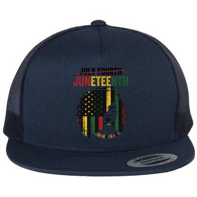 Juneteenth Is My Independence Day Celebrate Juneteenth 1865 Funny Gift Flat Bill Trucker Hat