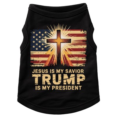 Jesus Is My Savior Trump Is My President Biblical Doggie Tank