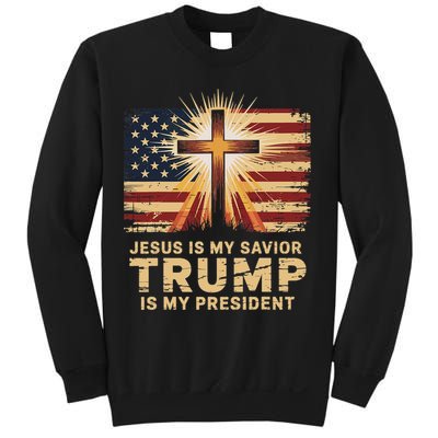 Jesus Is My Savior Trump Is My President Biblical Sweatshirt