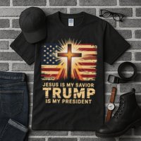 Jesus Is My Savior Trump Is My President Biblical Tall T-Shirt