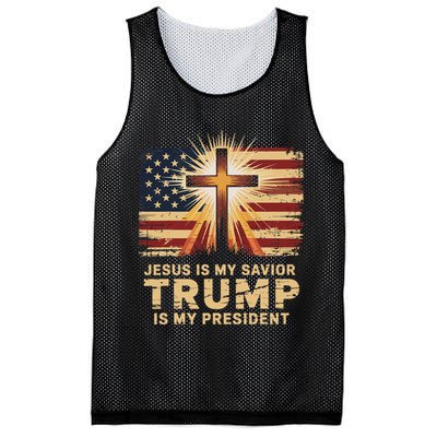 Jesus Is My Savior Trump Is My President Biblical Mesh Reversible Basketball Jersey Tank
