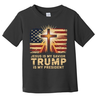 Jesus Is My Savior Trump Is My President Biblical Toddler T-Shirt