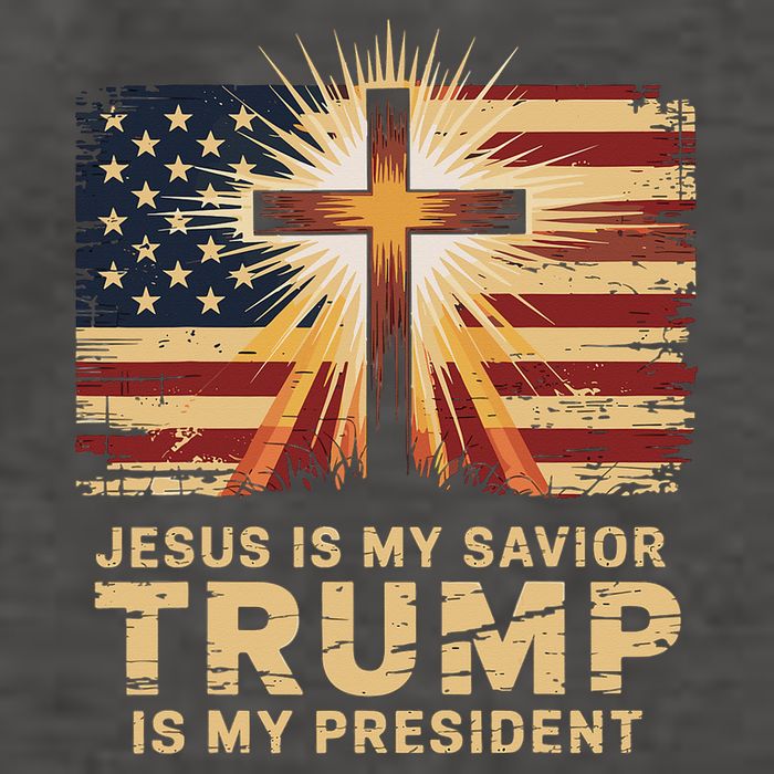 Jesus Is My Savior Trump Is My President Biblical Vector Backpack