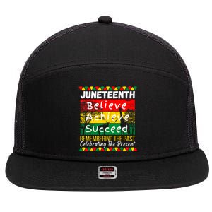 Juneteenth Is My Independence Day Black Pride Melanin 7 Panel Mesh Trucker Snapback Hat