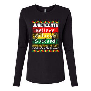 Juneteenth Is My Independence Day Black Pride Melanin Womens Cotton Relaxed Long Sleeve T-Shirt