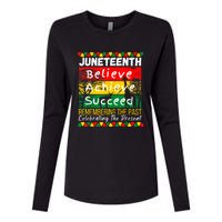 Juneteenth Is My Independence Day Black Pride Melanin Womens Cotton Relaxed Long Sleeve T-Shirt