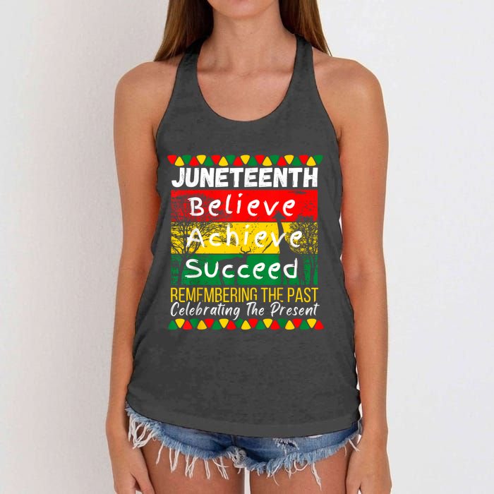 Juneteenth Is My Independence Day Black Pride Melanin Women's Knotted Racerback Tank