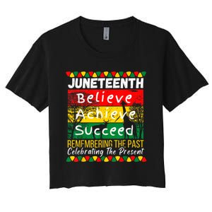 Juneteenth Is My Independence Day Black Pride Melanin Women's Crop Top Tee