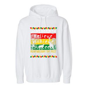 Juneteenth Is My Independence Day Black Pride Melanin Garment-Dyed Fleece Hoodie