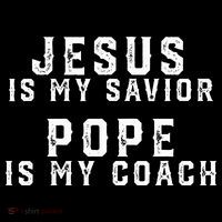 Jesus Is My Savior Pope Is My Coach Sustainable Bucket Hat