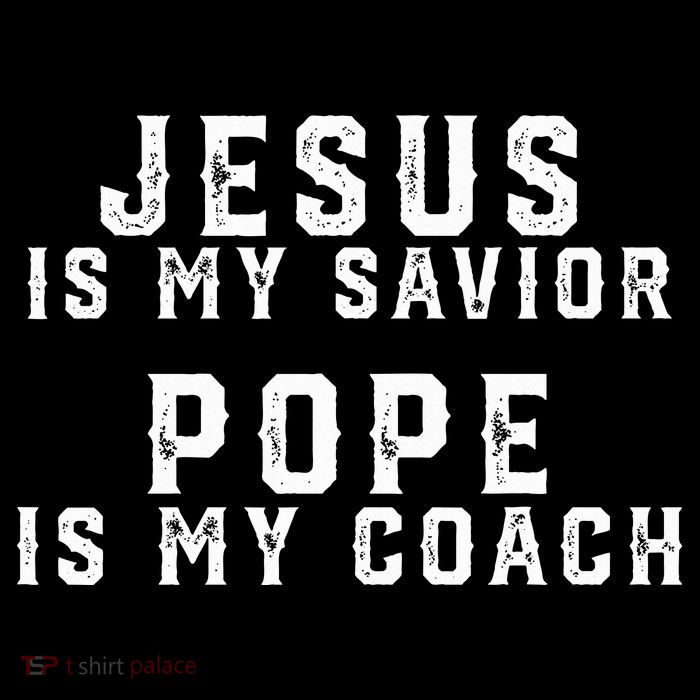 Jesus Is My Savior Pope Is My Coach Drawstring Bag