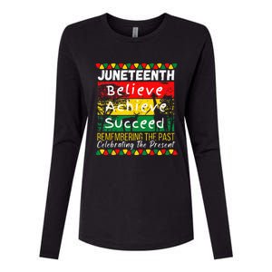 Juneteenth Is My Independence Day Black Pride Melanin Womens Cotton Relaxed Long Sleeve T-Shirt