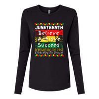 Juneteenth Is My Independence Day Black Pride Melanin Womens Cotton Relaxed Long Sleeve T-Shirt