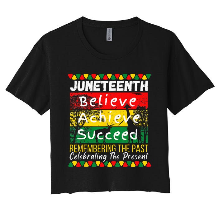 Juneteenth Is My Independence Day Black Pride Melanin Women's Crop Top Tee