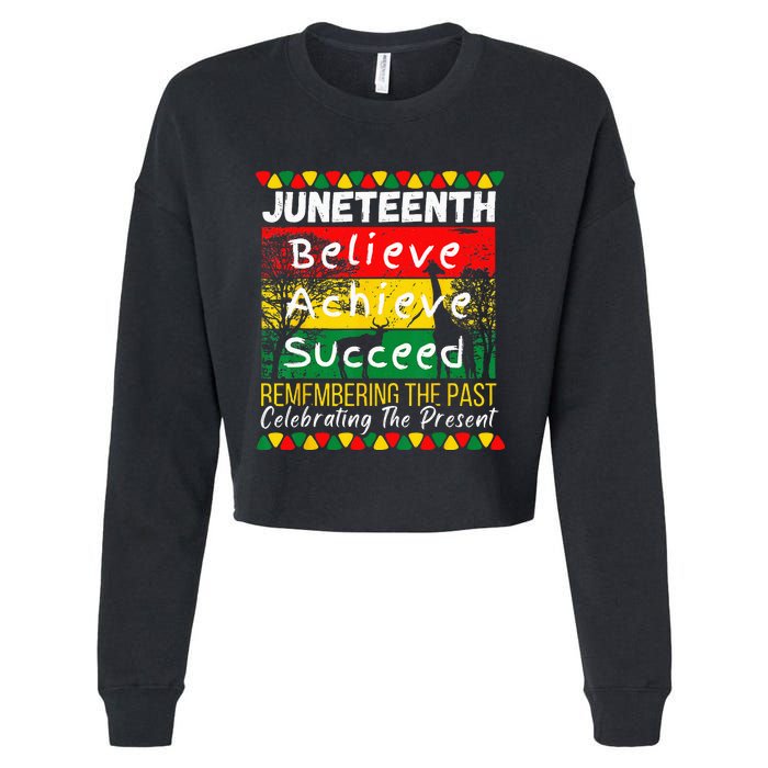 Juneteenth Is My Independence Day Black Pride Melanin Cropped Pullover Crew