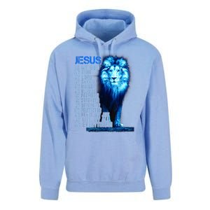 Jesus Is My God King My Lord My Savior Blue Lion Christian Unisex Surf Hoodie