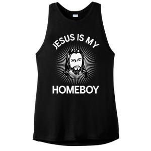 Jesus Is My Homeboy Funny Christian Bible Ladies PosiCharge Tri-Blend Wicking Tank