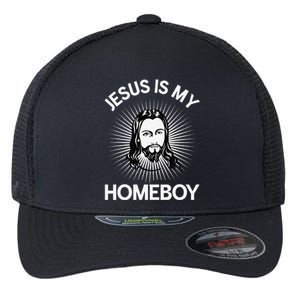 Jesus Is My Homeboy Funny Christian Bible Flexfit Unipanel Trucker Cap