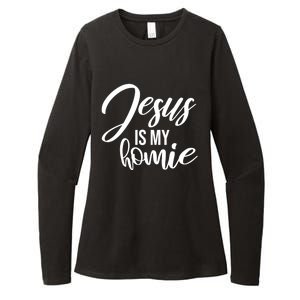 Jesus Is My Homie Faith Christian Love God Religious Quote Womens CVC Long Sleeve Shirt