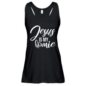 Jesus Is My Homie Faith Christian Love God Religious Quote Ladies Essential Flowy Tank