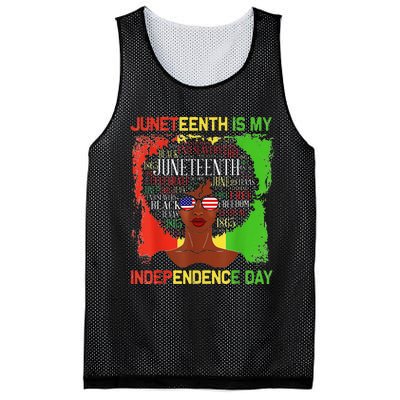 Juneteeth Is My Independence Day Black Wo History Month Mesh Reversible Basketball Jersey Tank