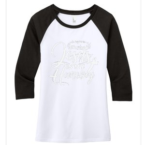 Jesus Is My Homeboy Funny Christian Religious Women's Tri-Blend 3/4-Sleeve Raglan Shirt