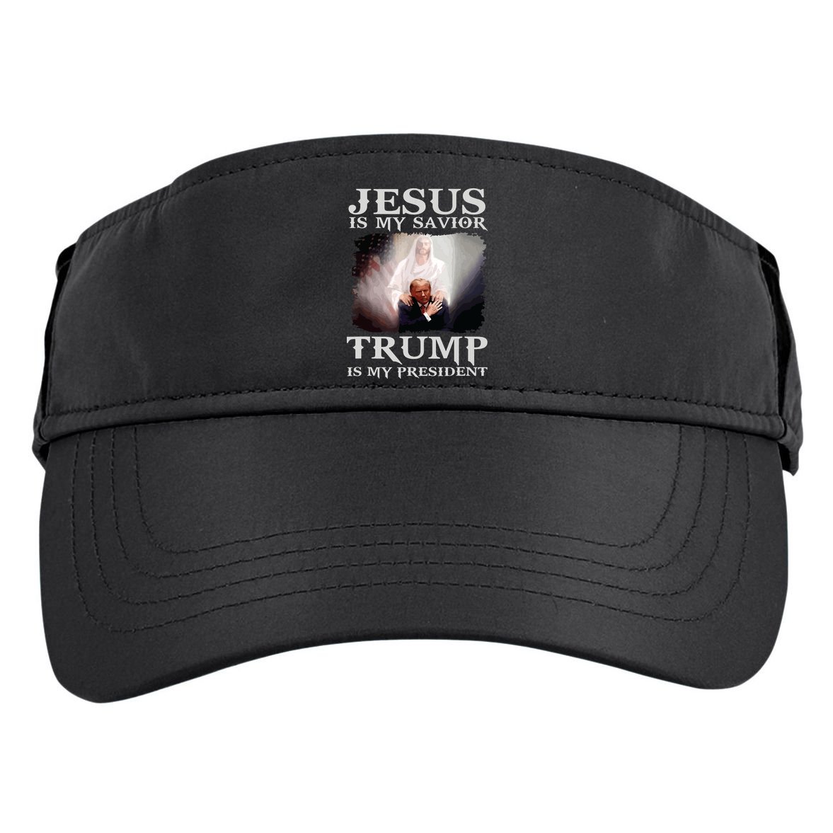 Jesus Is My Savior Trump Is My President Adult Drive Performance Visor