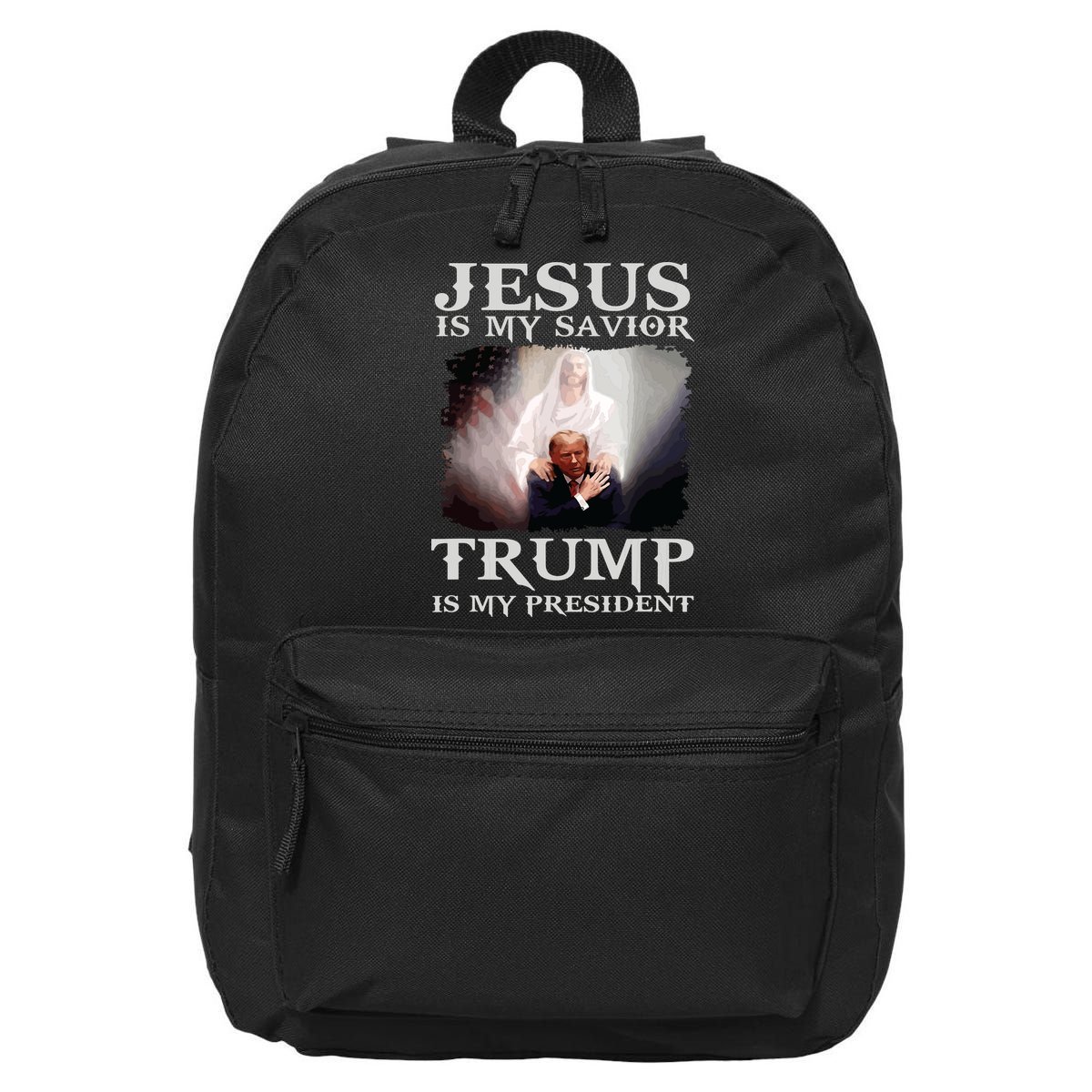 Jesus Is My Savior Trump Is My President 16 in Basic Backpack