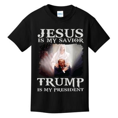 Jesus Is My Savior Trump Is My President Kids T-Shirt