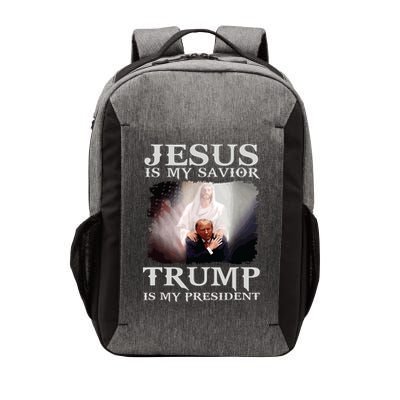 Jesus Is My Savior Trump Is My President Vector Backpack