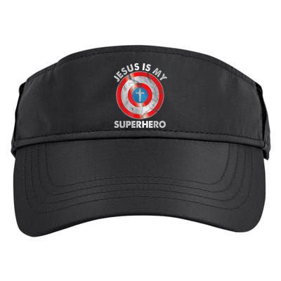 Jesus Is My SuperHero Christian Jesus Lovers Men Women Adult Drive Performance Visor
