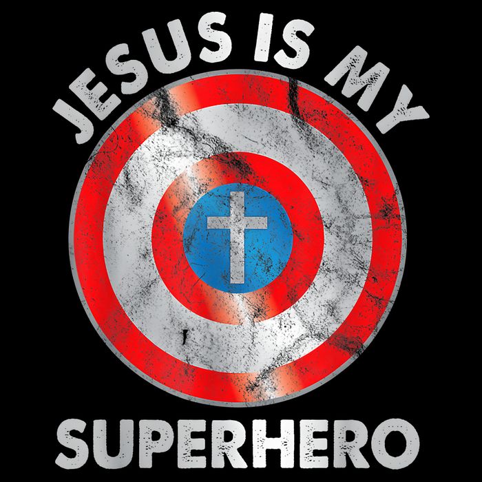 Jesus Is My SuperHero Christian Jesus Lovers Men Women Kids T-Shirt