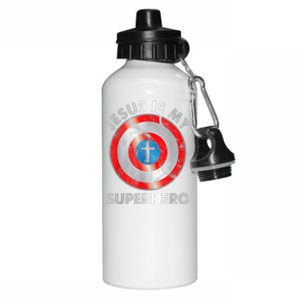 Jesus Is My SuperHero Christian Jesus Lovers Men Women Aluminum Water Bottle