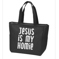 Jesus Is My Homie Christian Zip Tote Bag
