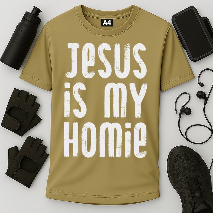 Jesus Is My Homie Christian Cooling Performance Crew T-Shirt
