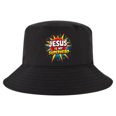 Jesus Is My Superhero Christian Cool Comfort Performance Bucket Hat