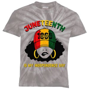 Juneteenth Is My Independence Day Black Melanin  Kids Tie-Dye T-Shirt