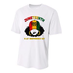 Juneteenth Is My Independence Day Black Melanin  Youth Performance Sprint T-Shirt