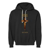 Jesus Is My Vaccine Anti Vax Vaxxer Garment-Dyed Fleece Hoodie