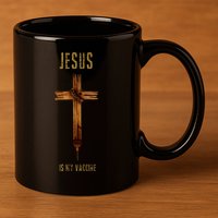Jesus Is My Vaccine Anti Vax Vaxxer 11oz C Handle Ceramic Mug