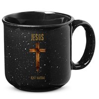 Jesus Is My Vaccine Anti Vax Vaxxer 15oz Campfire Ceramic Mug