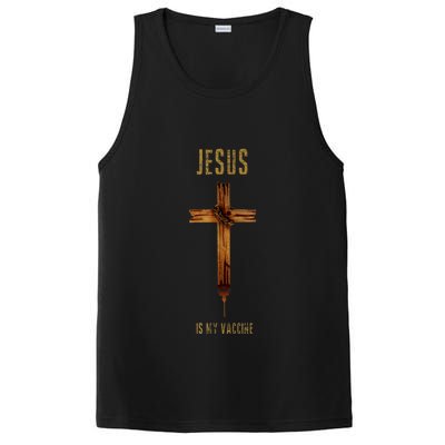 Jesus Is My Vaccine Anti Vax Vaxxer PosiCharge Competitor Tank