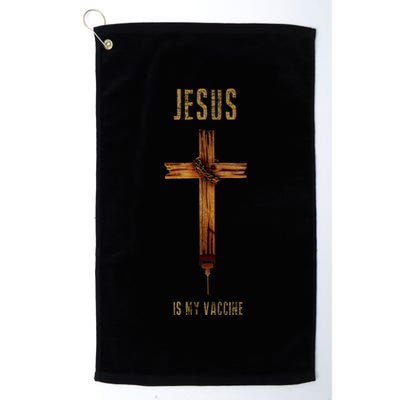 Jesus Is My Vaccine Anti Vax Vaxxer Golf Towel