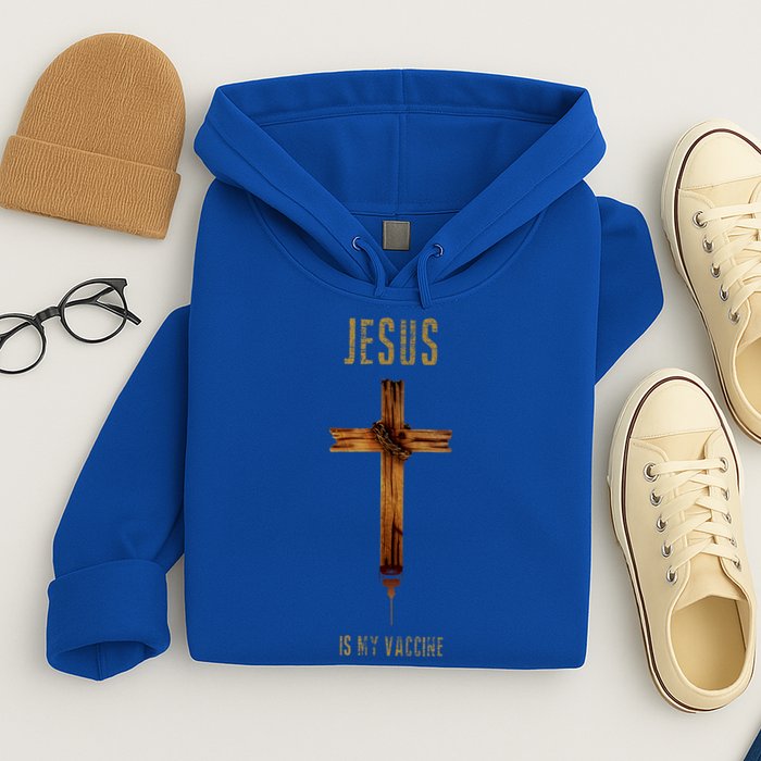 Jesus Is My Vaccine Anti Vax Vaxxer Hoodie